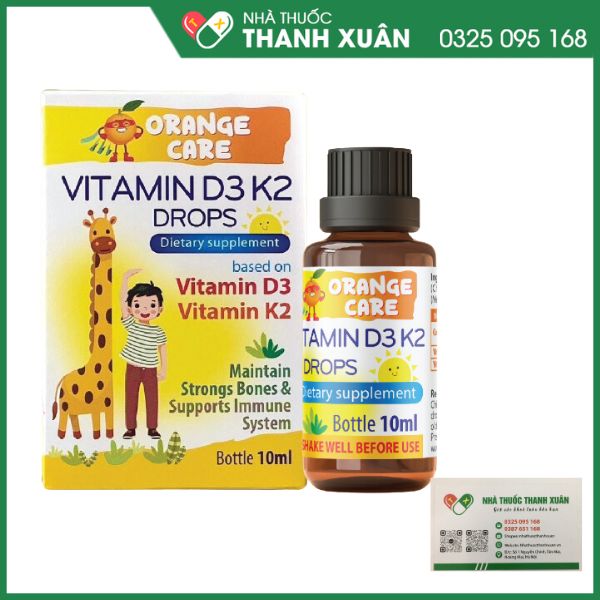 Orange Care Vitamin D3 K2 Drops hỗ trợ tăng hấp thụ canxi